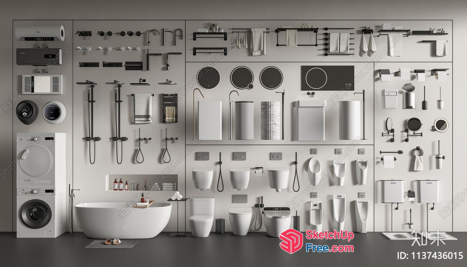 Bathroom Accessories And Fixtures 3D SketchUp File