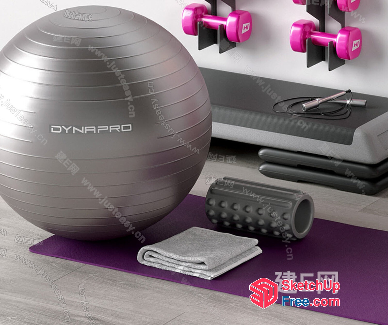 Exercise Equipment And Accessories 3D SketchUp File