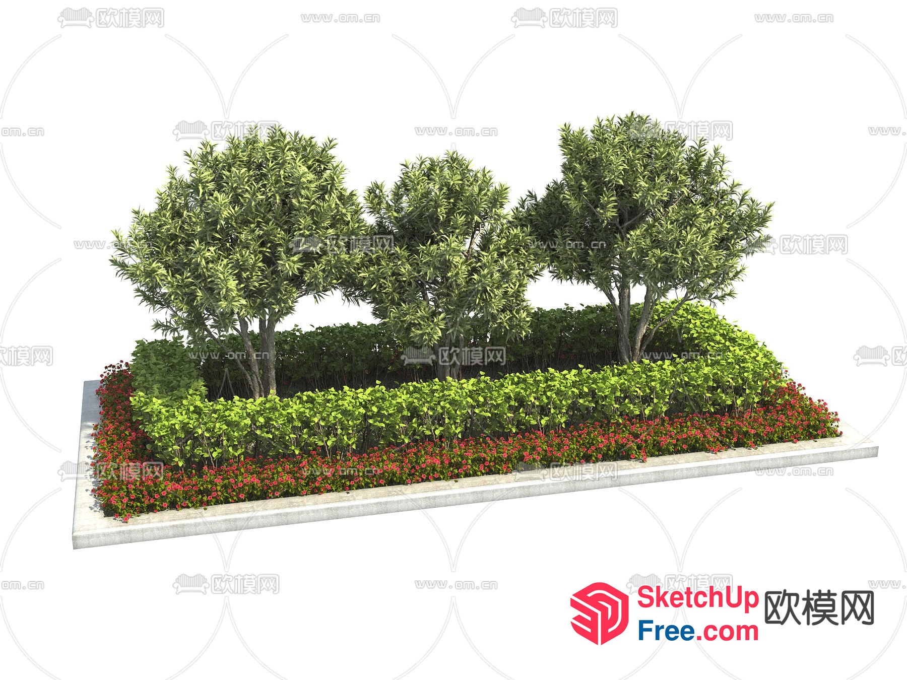 Greenery Garden Bed 3D SketchUp File