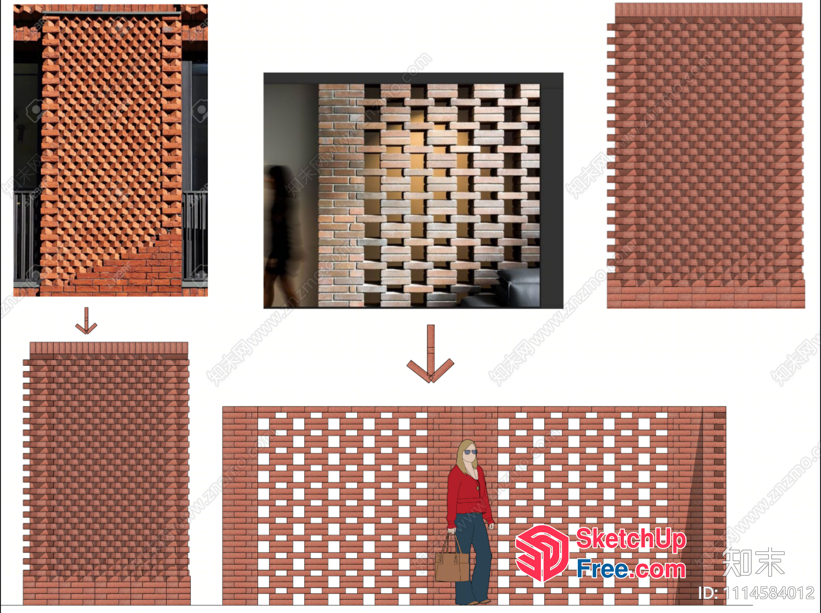 Brick Wall Design Concept 3D SketchUp File