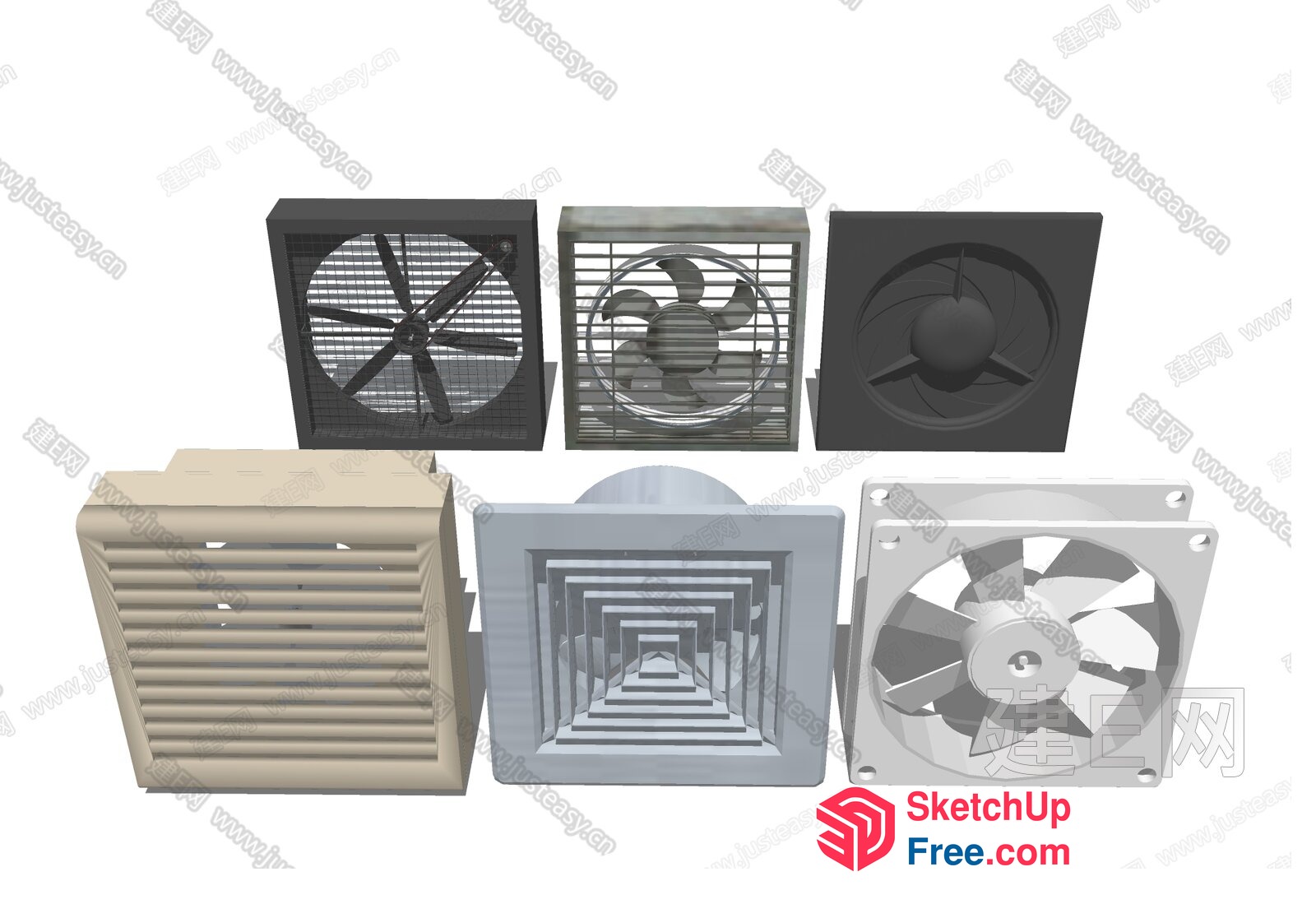 Exhaust Fan Collection 3D SketchUp File