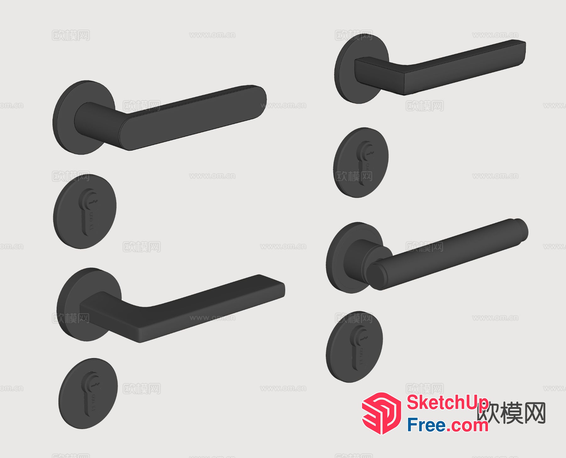 Door Handles And Locks 3D SketchUp File