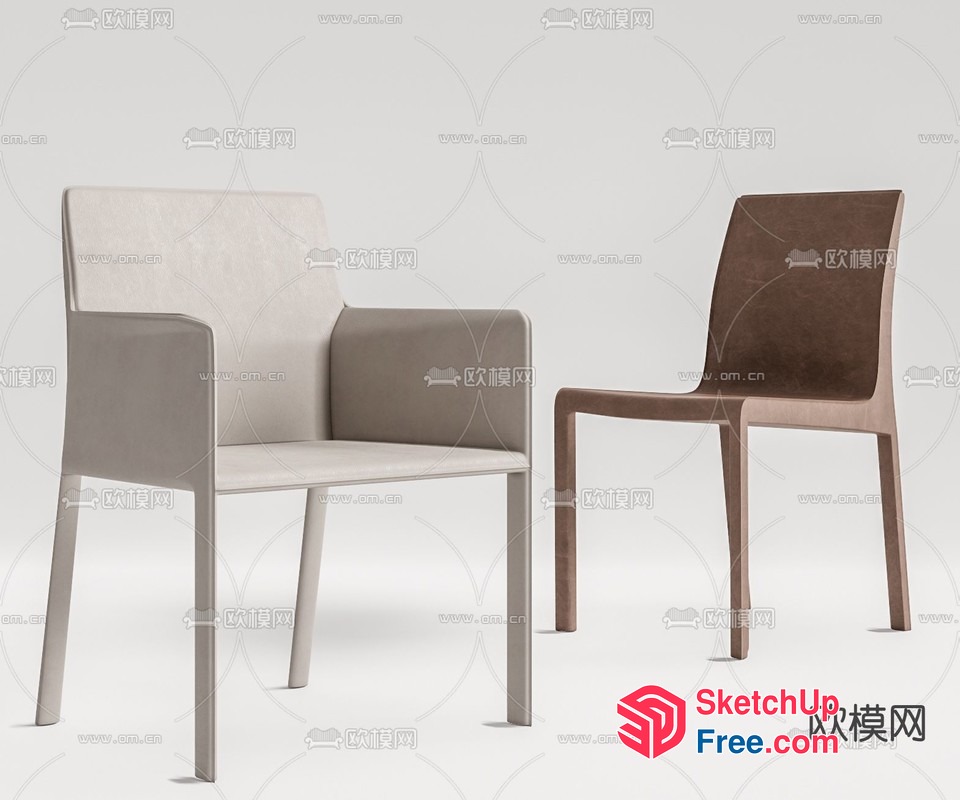 Modern Dining Room Chairs With Sleek Design 3D SketchUp File