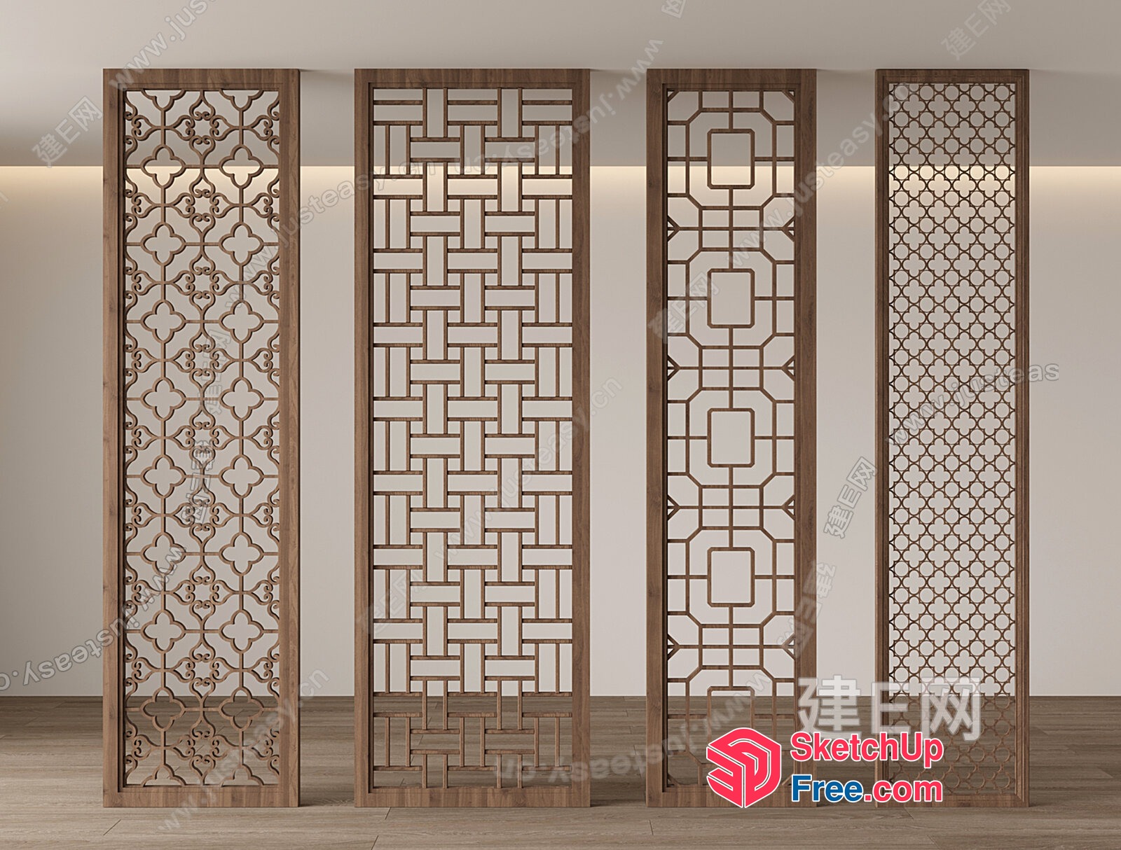 Decorative Partition Screen 3D SketchUp File
