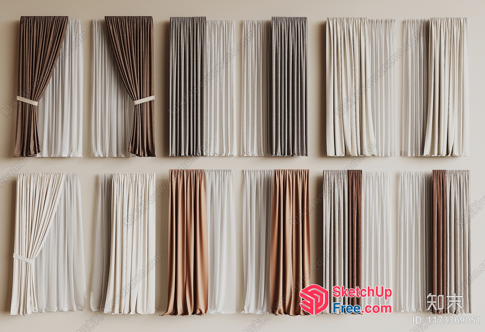 3D Curtain Display 3D SketchUp File