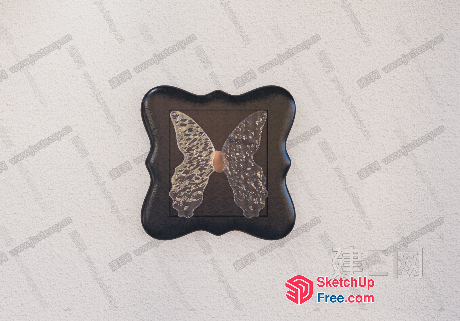 Butterfly-Shaped Decorative Plate 3D SketchUp File