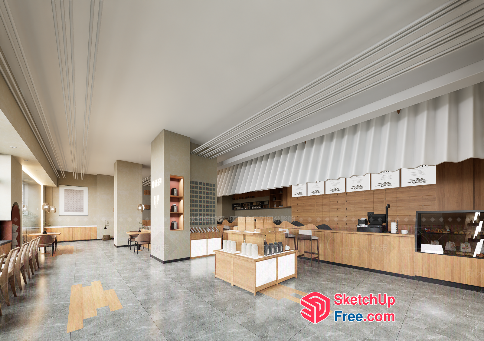 Modern And Elegant Restaurant Interior Design 3D SketchUp File