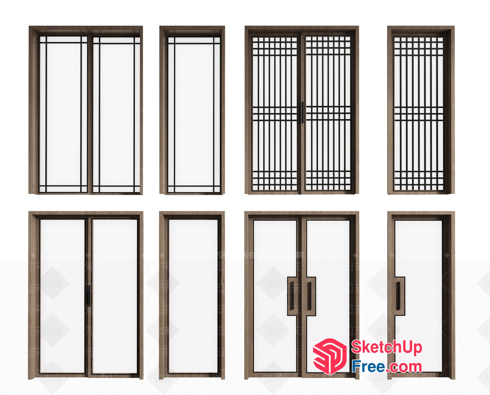 Modern Japanese Style Window Designs 3D SketchUp File