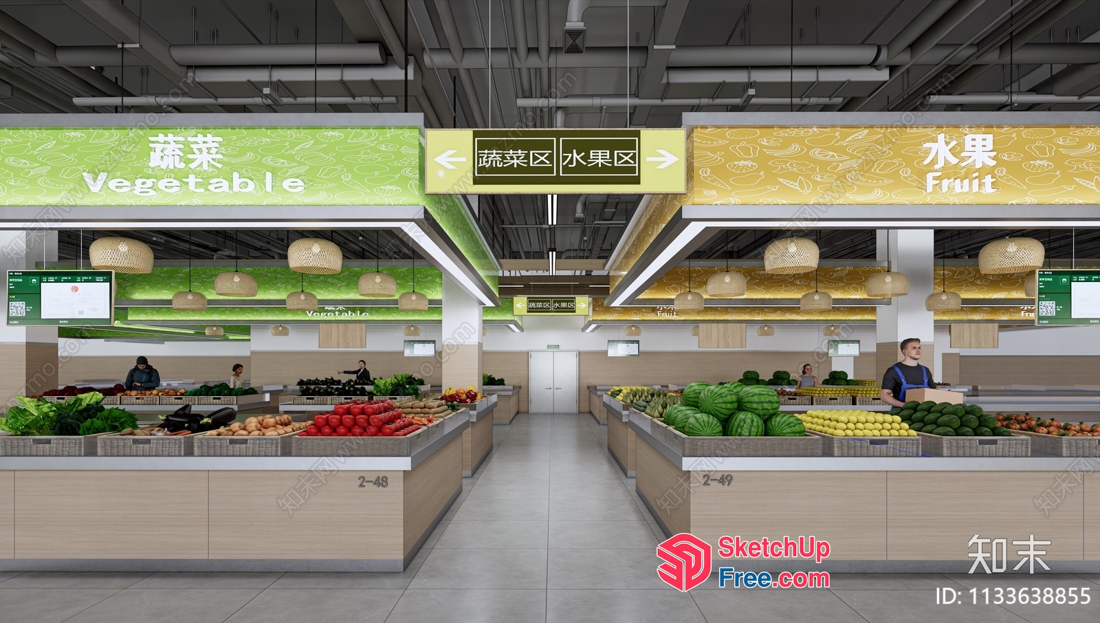 Fresh Produce Display 3D SketchUp File