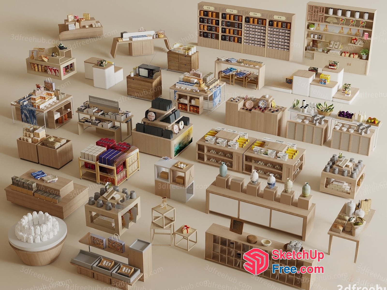 3D Model Of A Miniature Store 3D SketchUp File