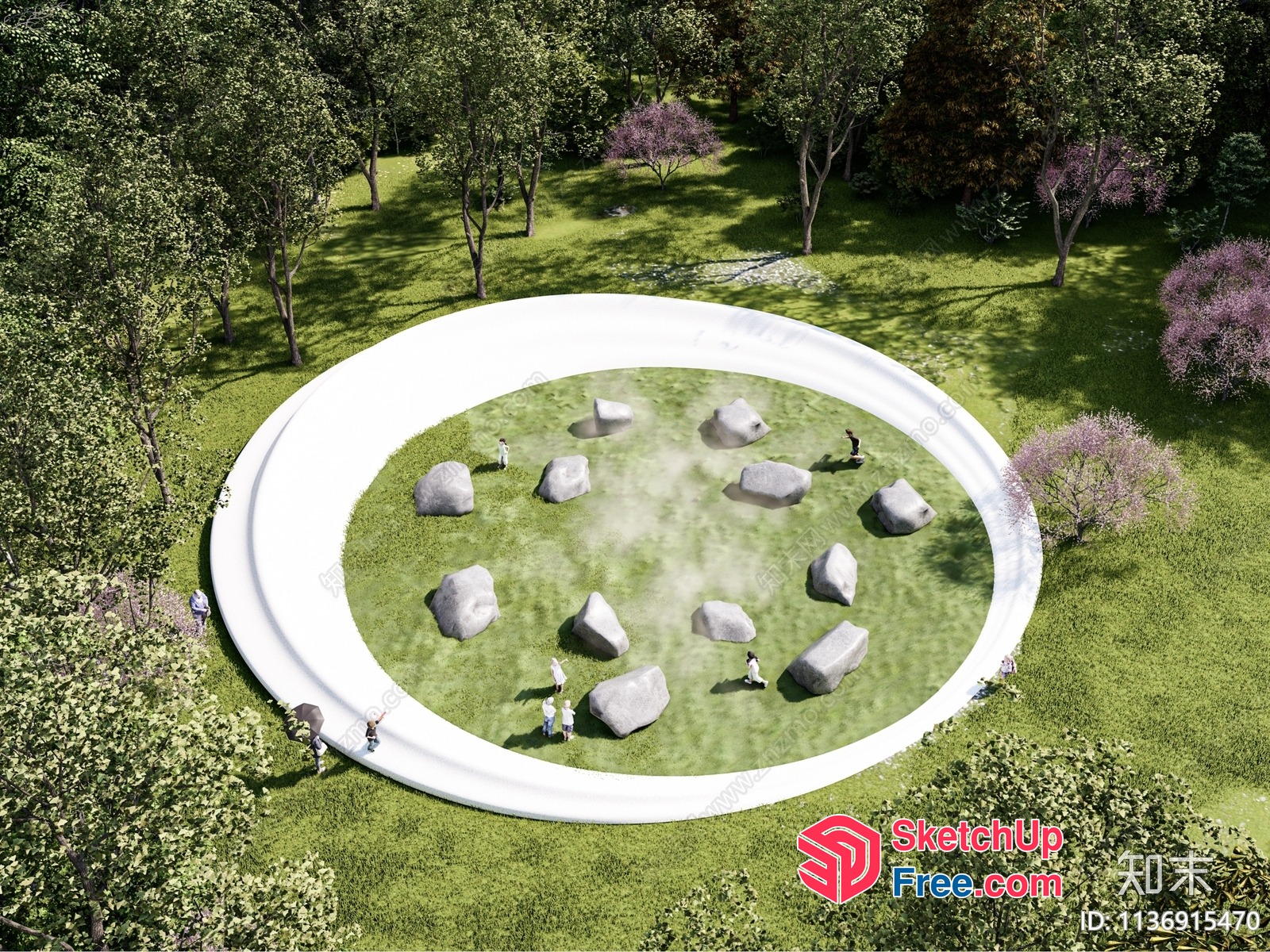 Serene Outdoor Gathering Space 3D SketchUp File