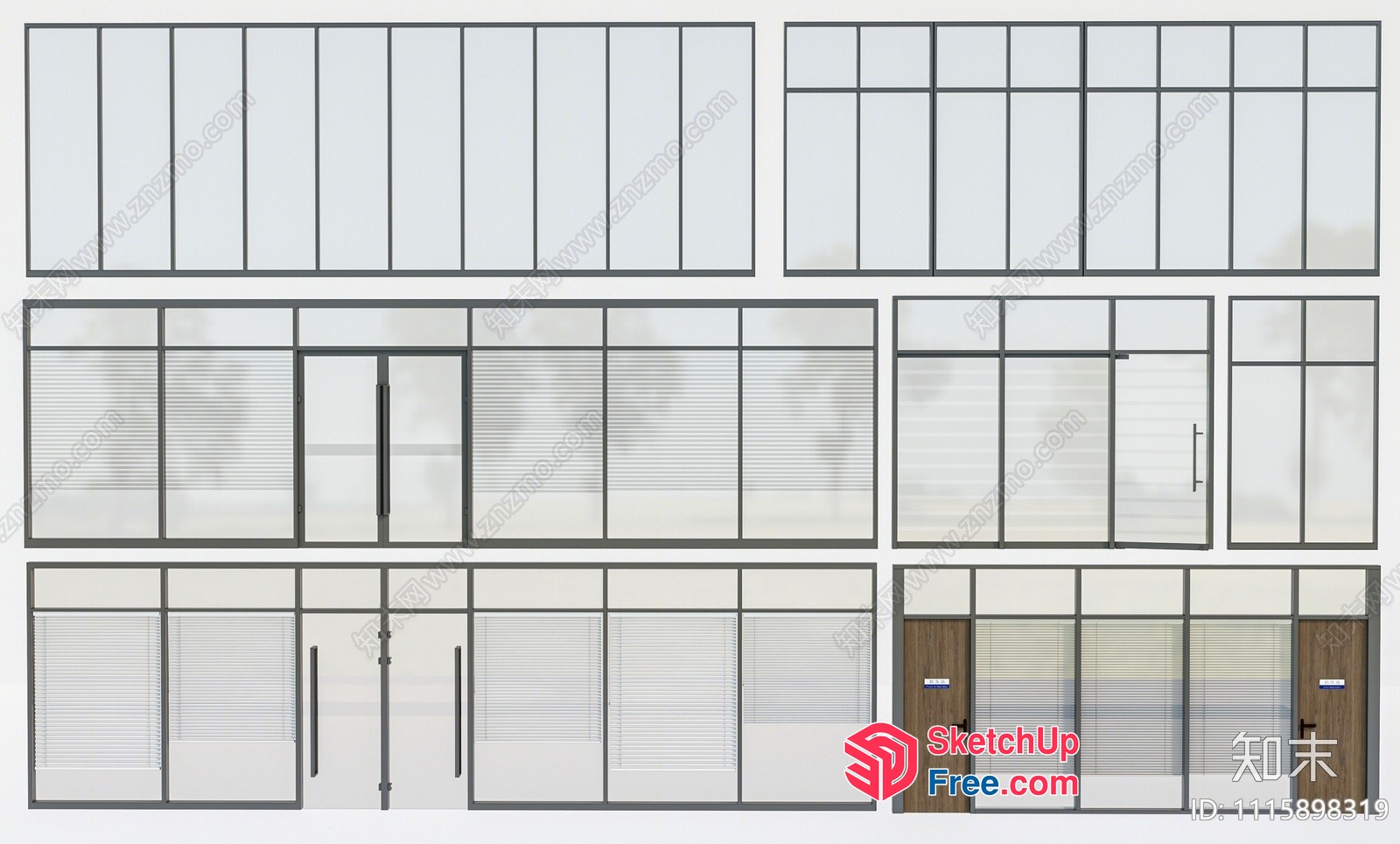 Large Building With Windows And Doors 3D SketchUp File