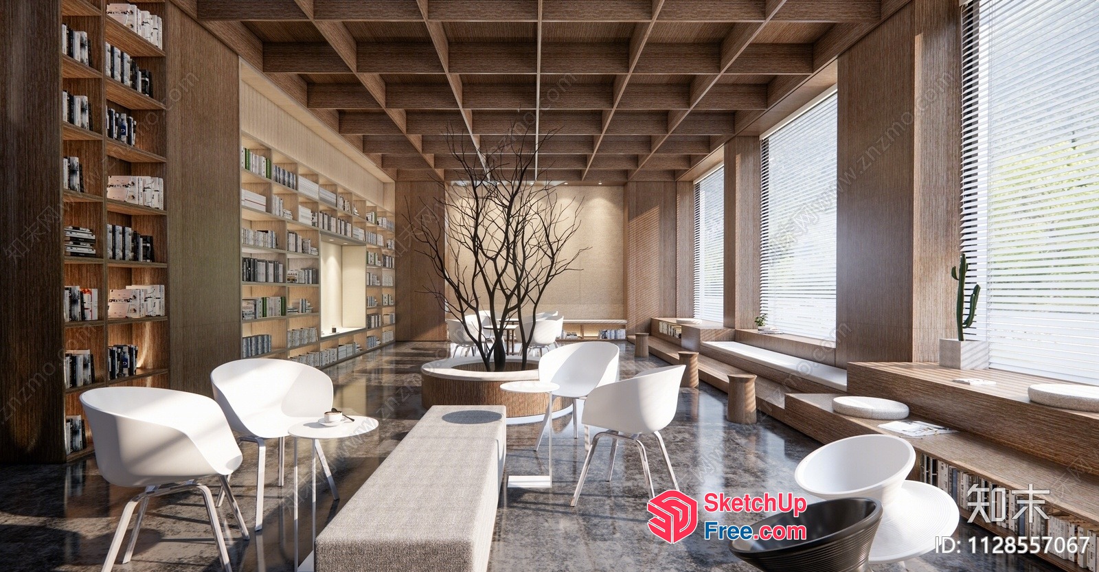 Modern Minimalist Japanese Style Interior Design 3D SketchUp File