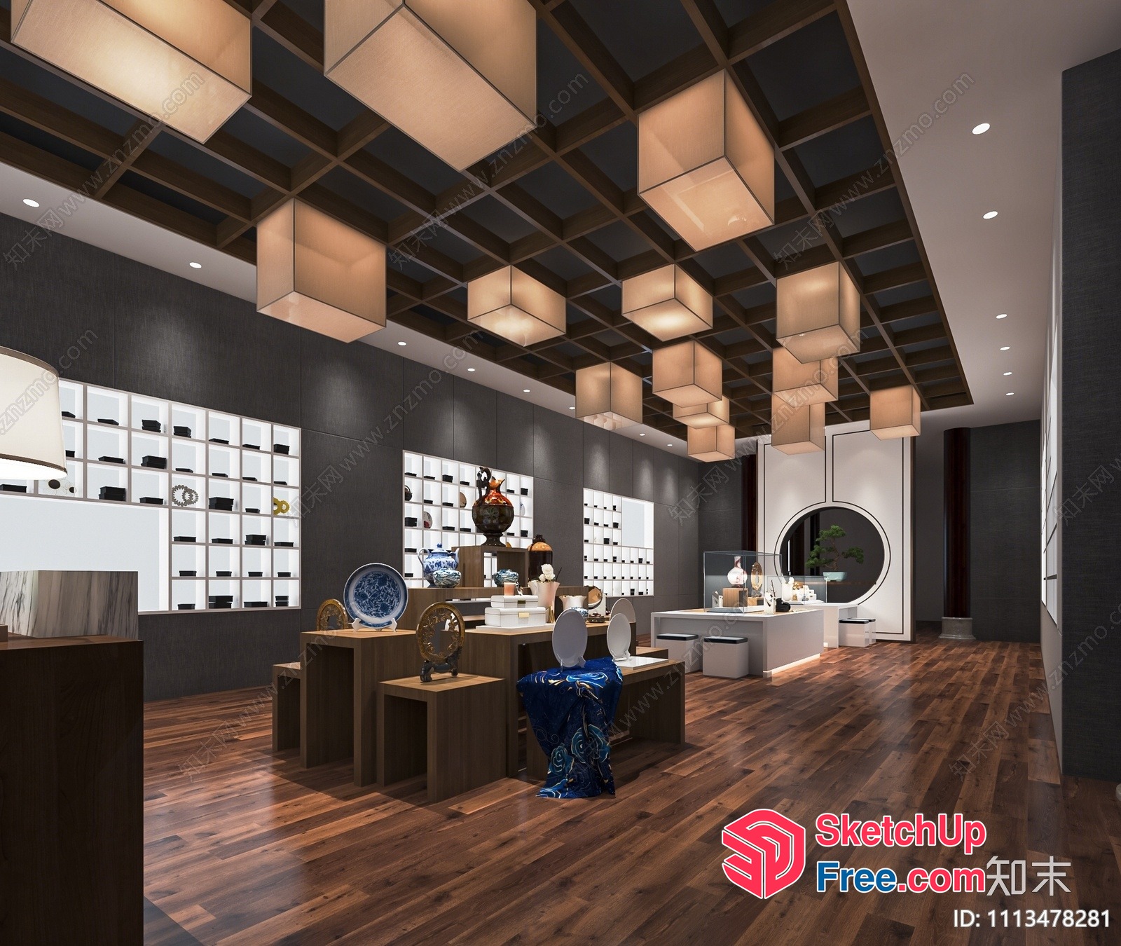 Luxury Modern Home Decor Showroom Interior Design 3D SketchUp File