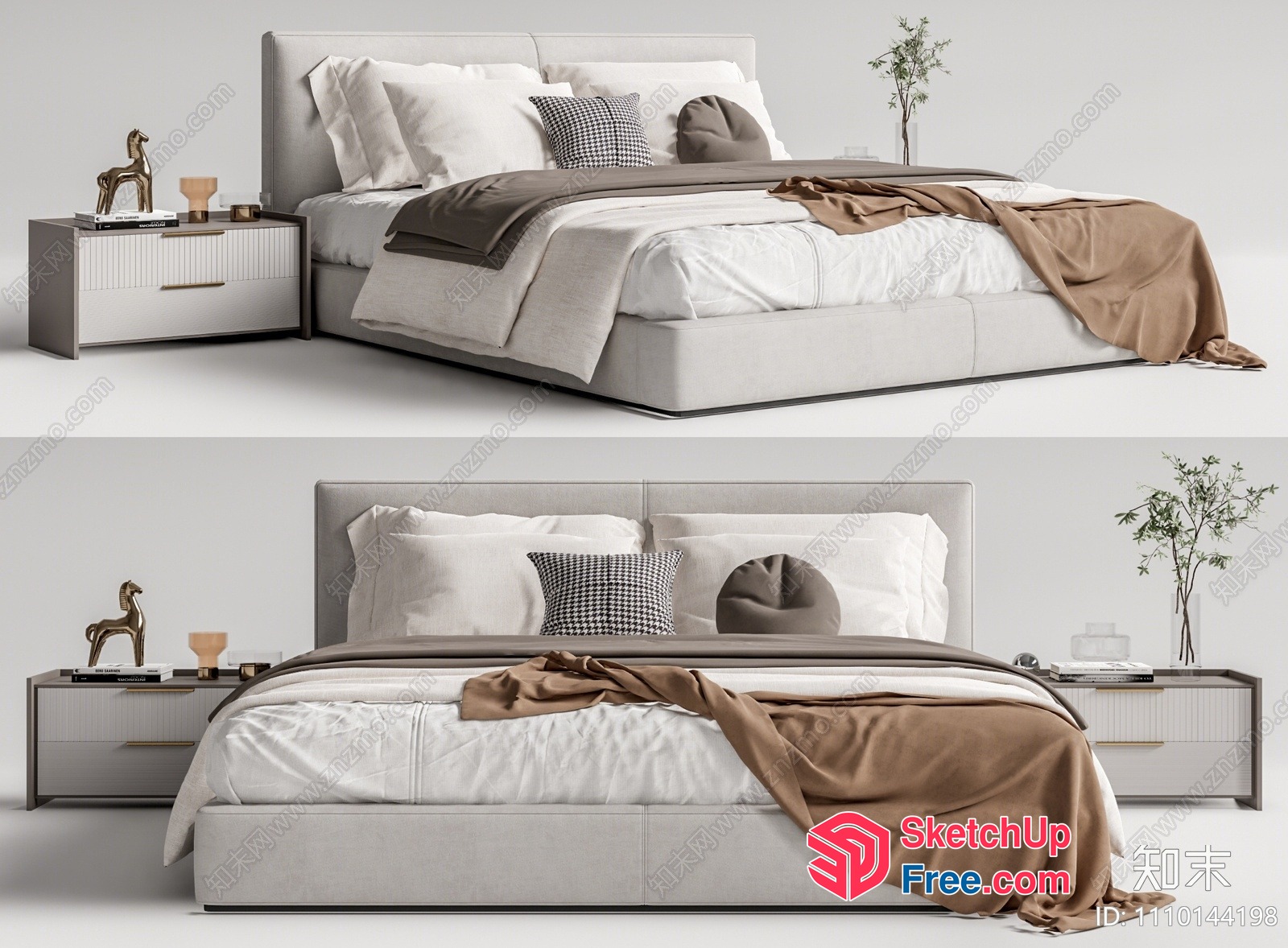 Modern Minimalist Bedroom Furniture 3D SketchUp File