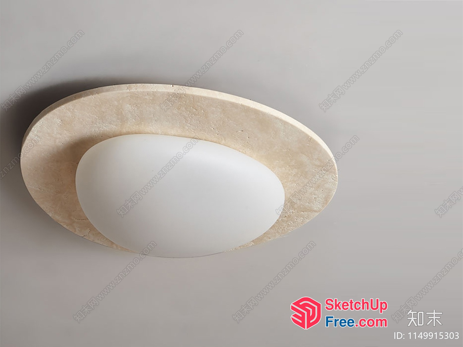 Oval-Shaped Decorative Light Fixture 3D SketchUp File