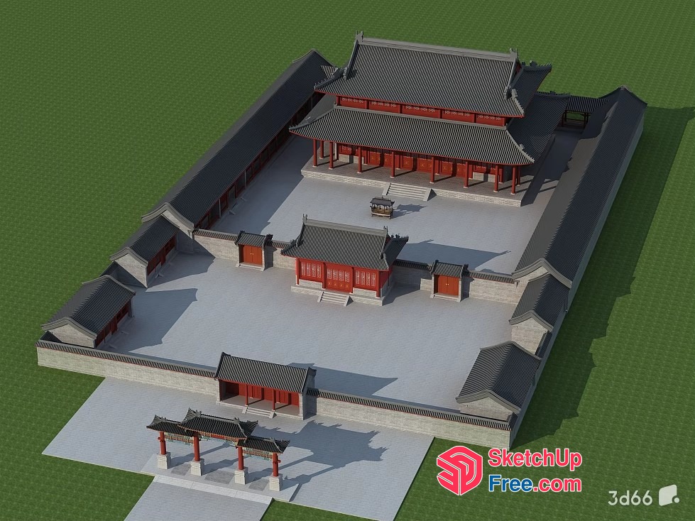 Ancient Chinese Temple 3D SketchUp File