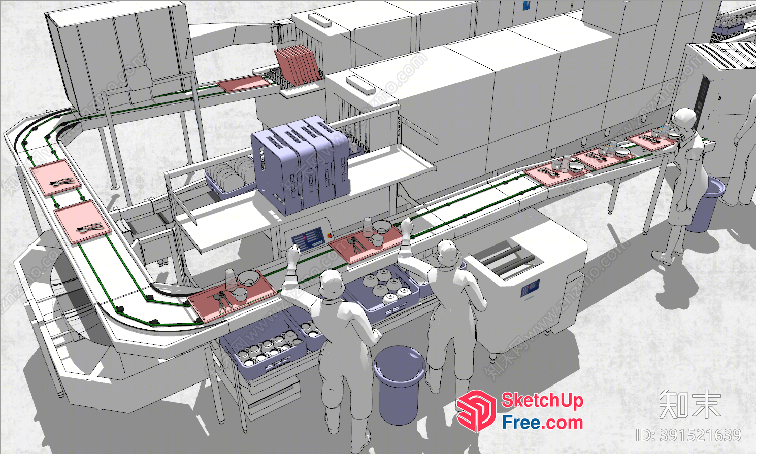 Industrial Food Processing Equipment 3D SketchUp File
