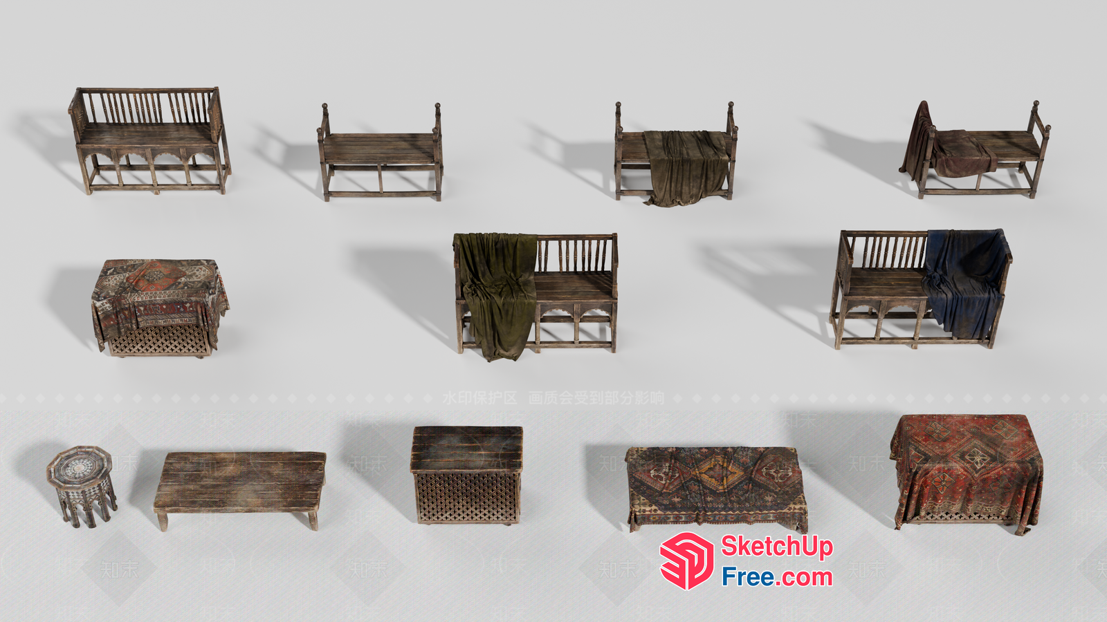 Old Furniture Collection 3D SketchUp File