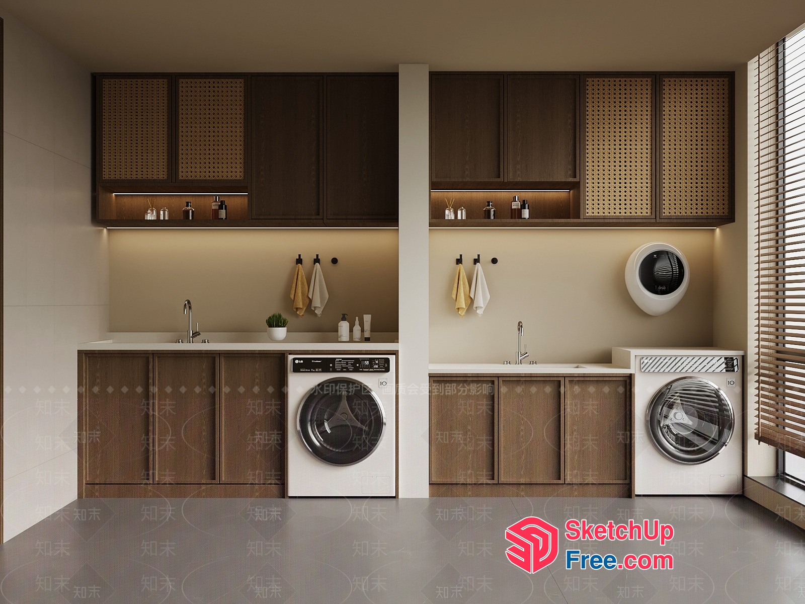 Laundry Room With Modern And Sleek Design 3D SketchUp File