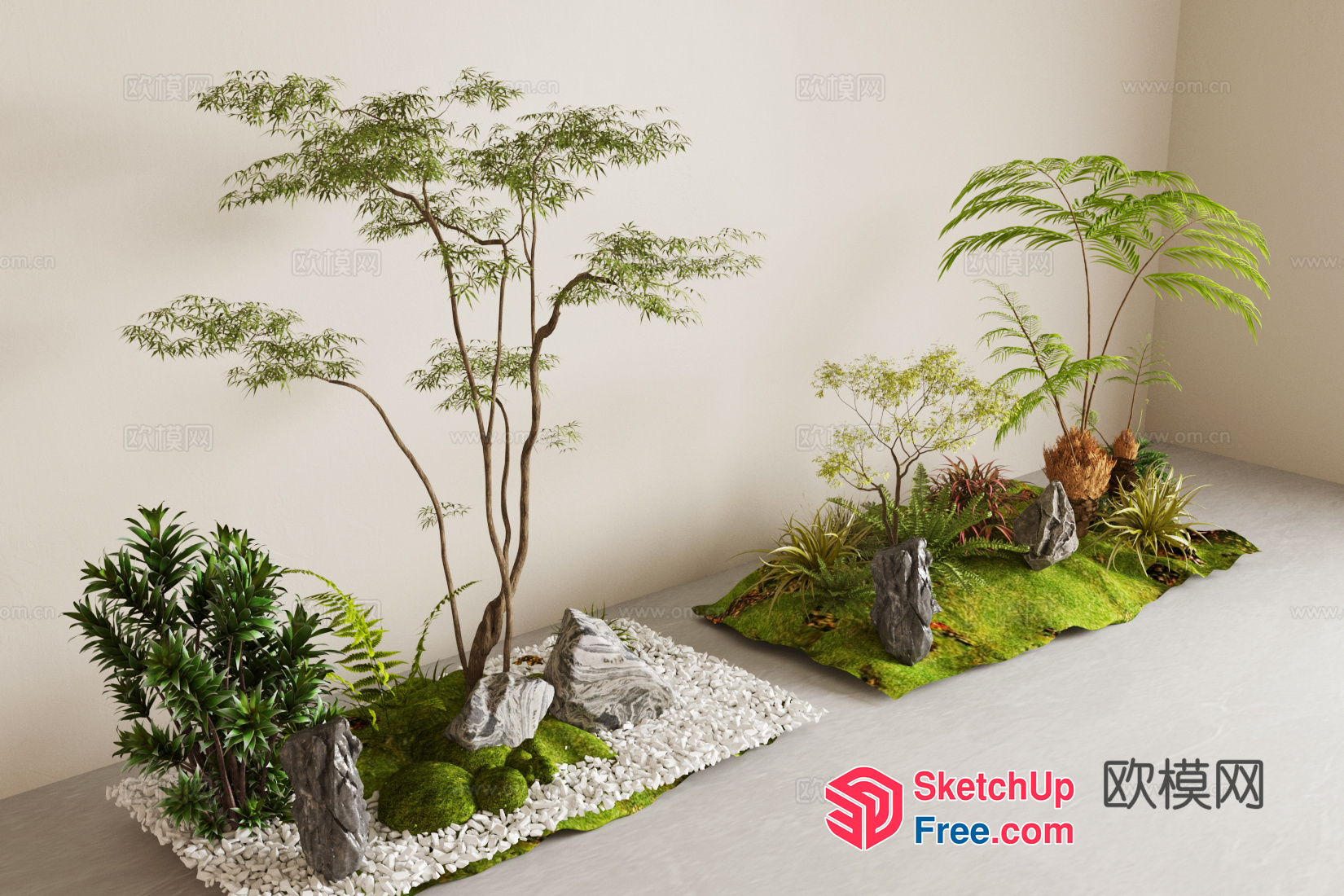 Serene Zen Garden Landscape 3D SketchUp File