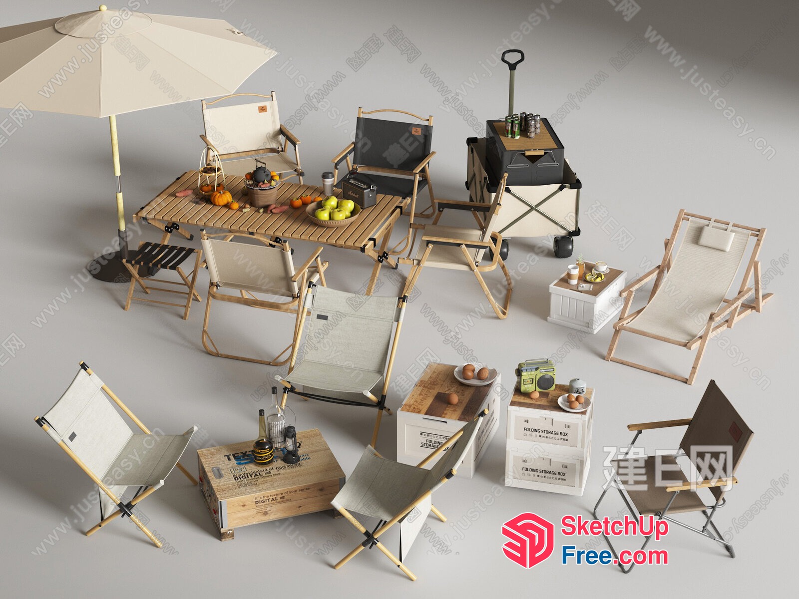 Outdoor Furniture And Decorations 3D SketchUp File