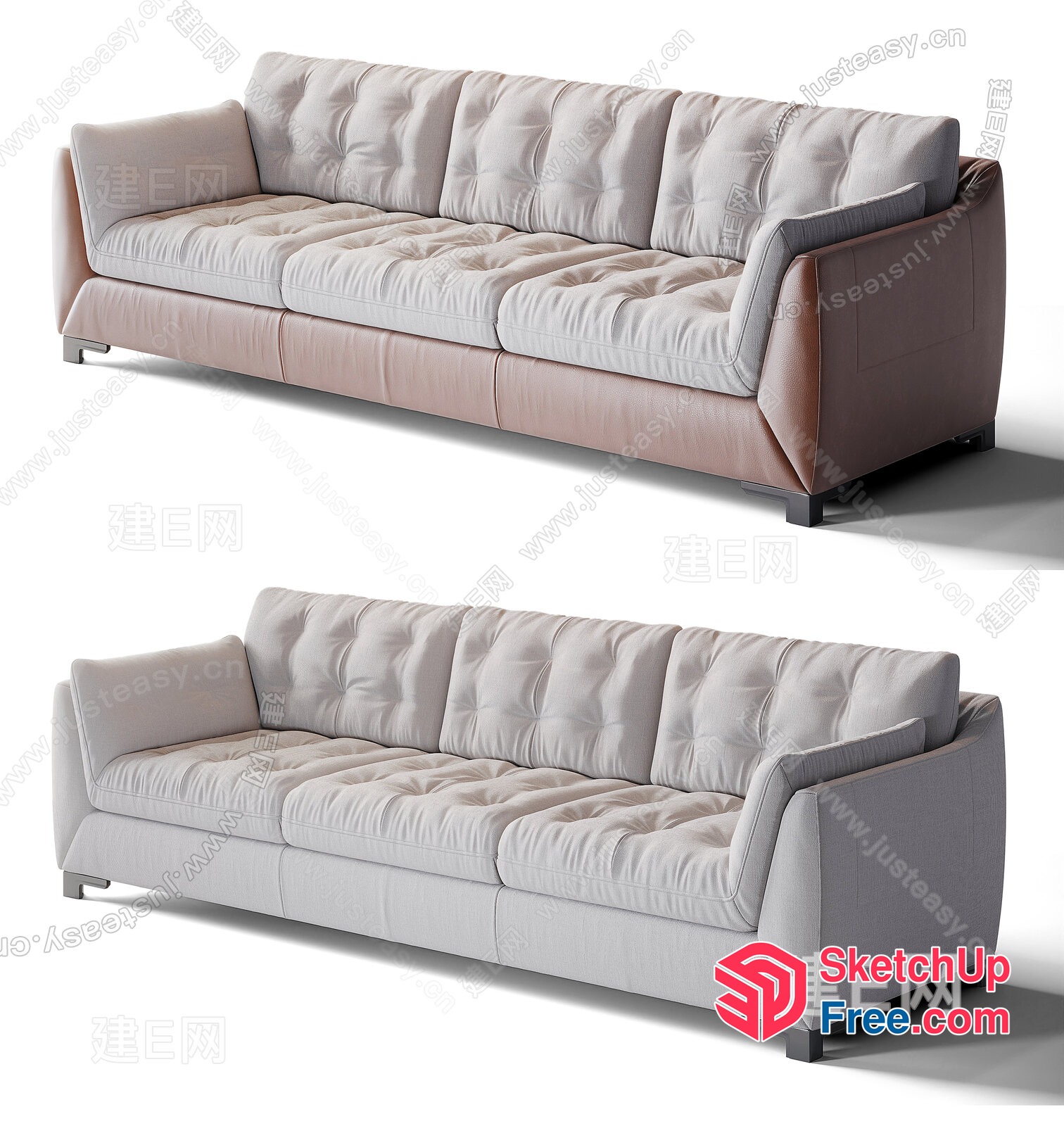 Modern White Sofa Set 3D SketchUp File