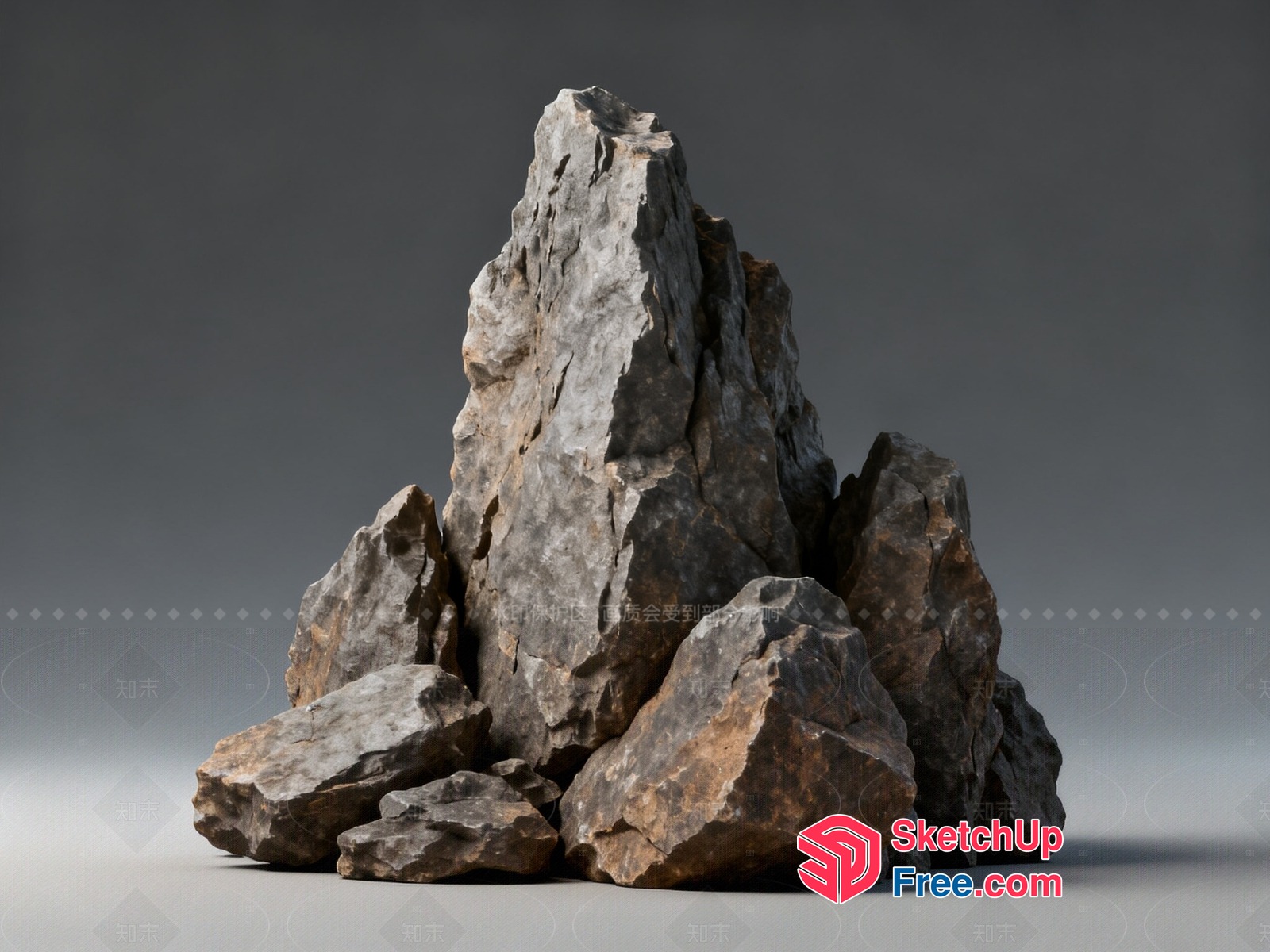 A Cluster Of Rough Stones 3D SketchUp File