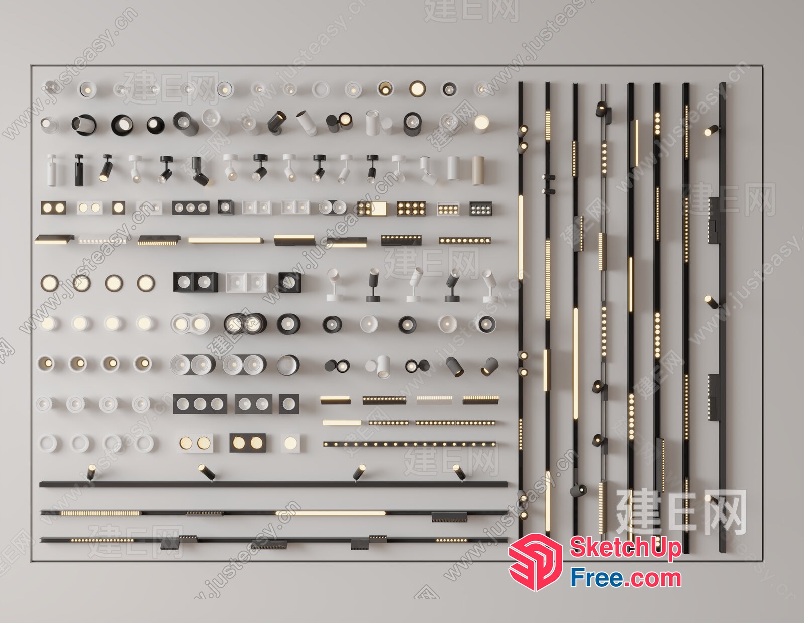 Hardware Set For Various Door Types 3D SketchUp File