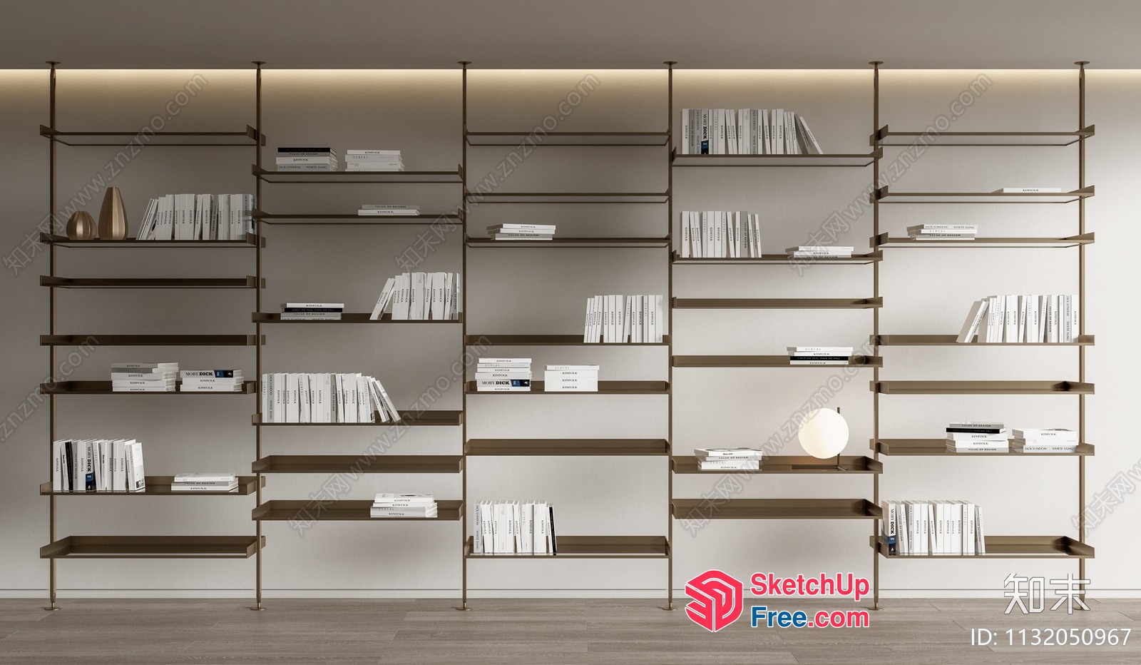 Modern Minimalist Bookcase Design 3D SketchUp File