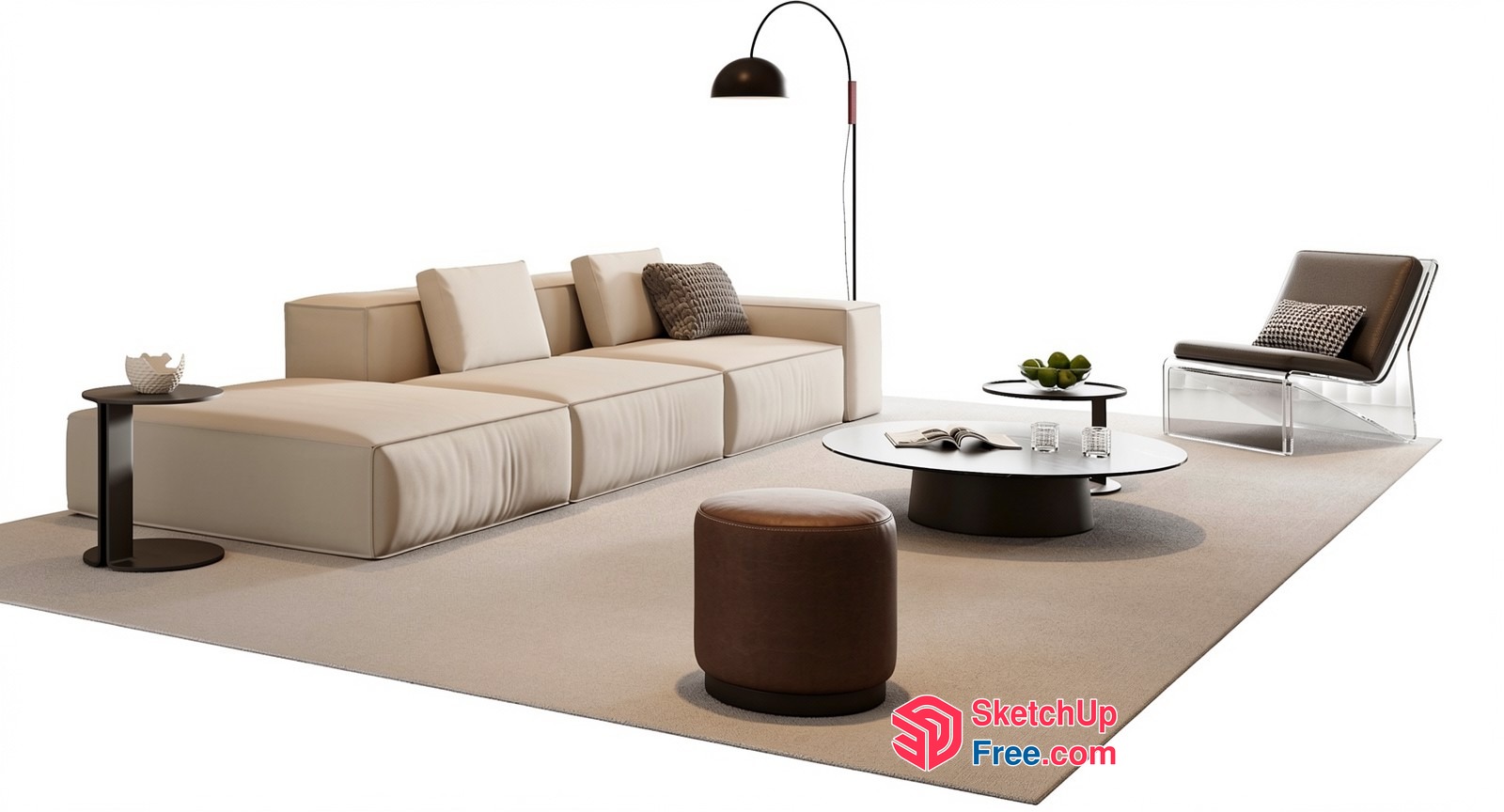 Minimalist Living Room Interior Design 3D SketchUp File
