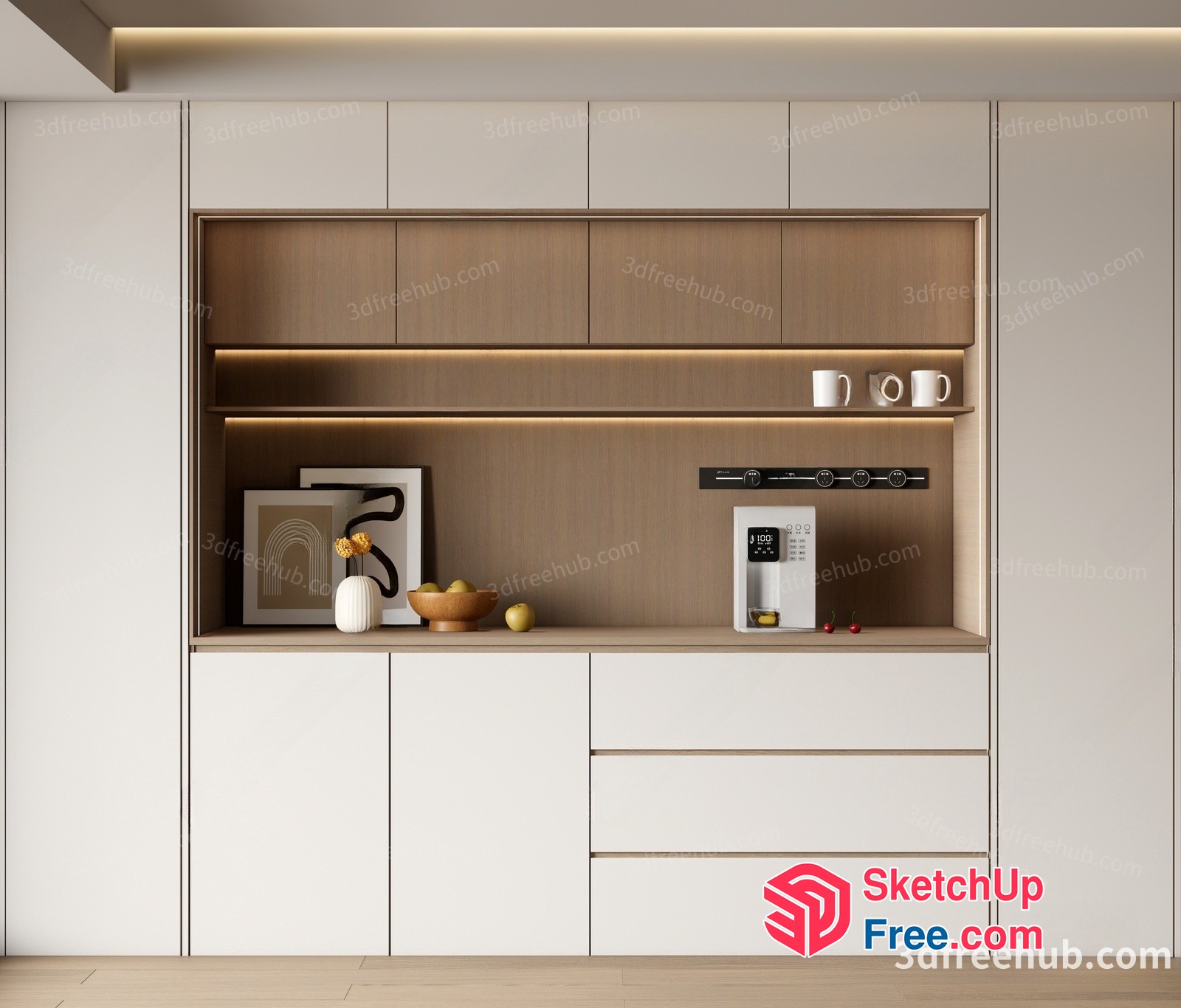 Modern Minimalist Kitchen Interior Design 3D SketchUp File