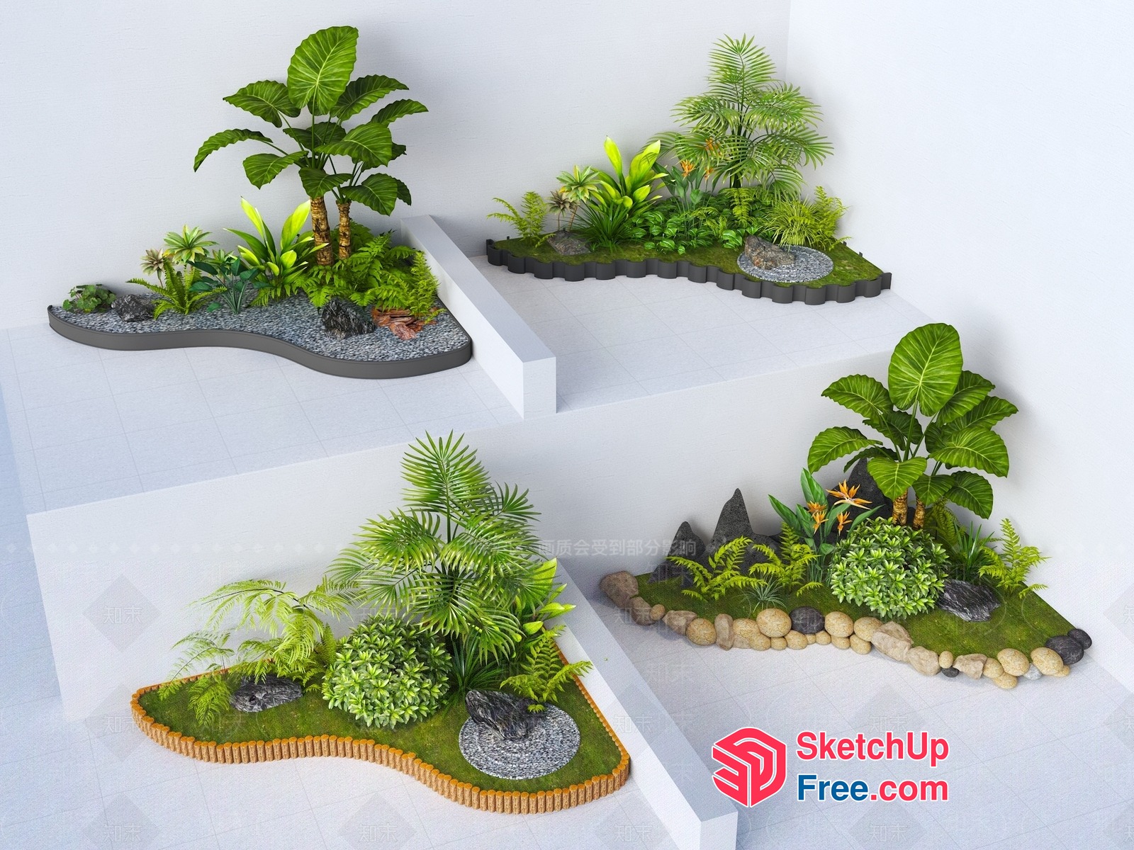 Serene Tropical Oasis 3D SketchUp File