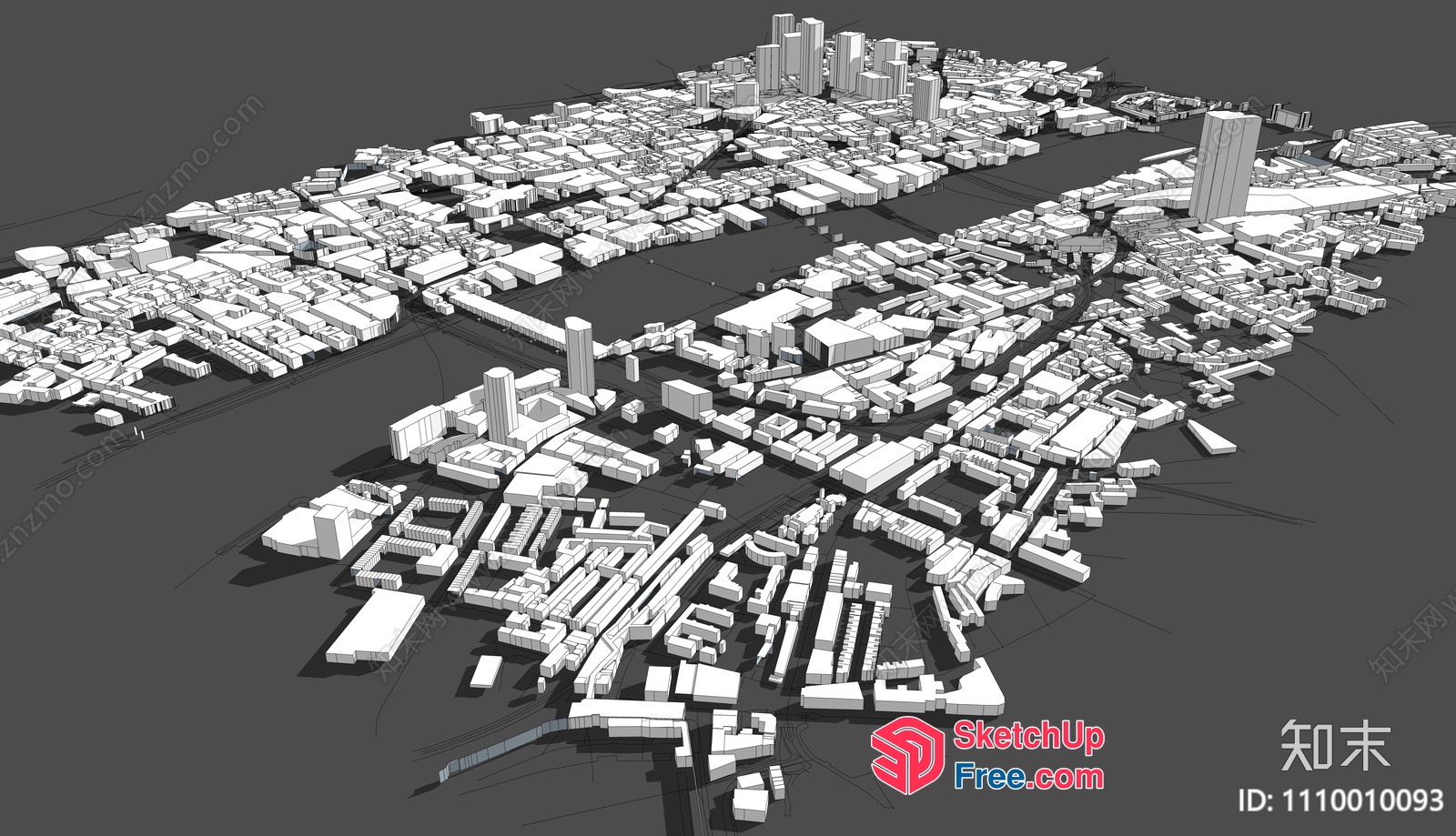 3D Cityscape Model 3D SketchUp File