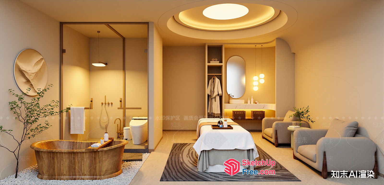 Luxurious Spa And Wellness Retreat 3D SketchUp File