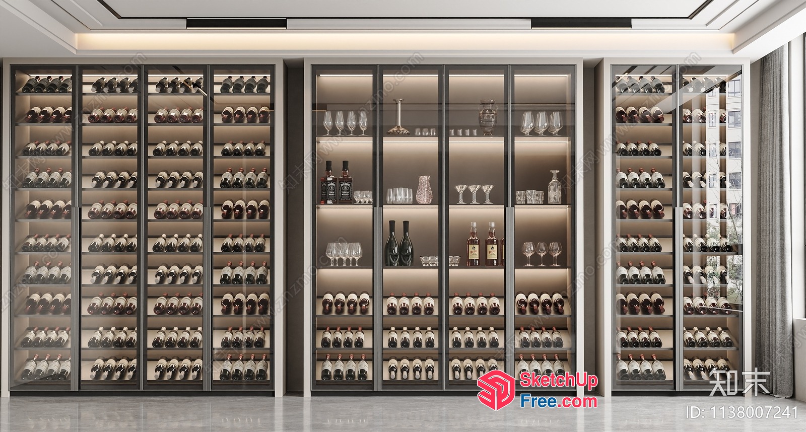 Wine Collection Display 3D SketchUp File
