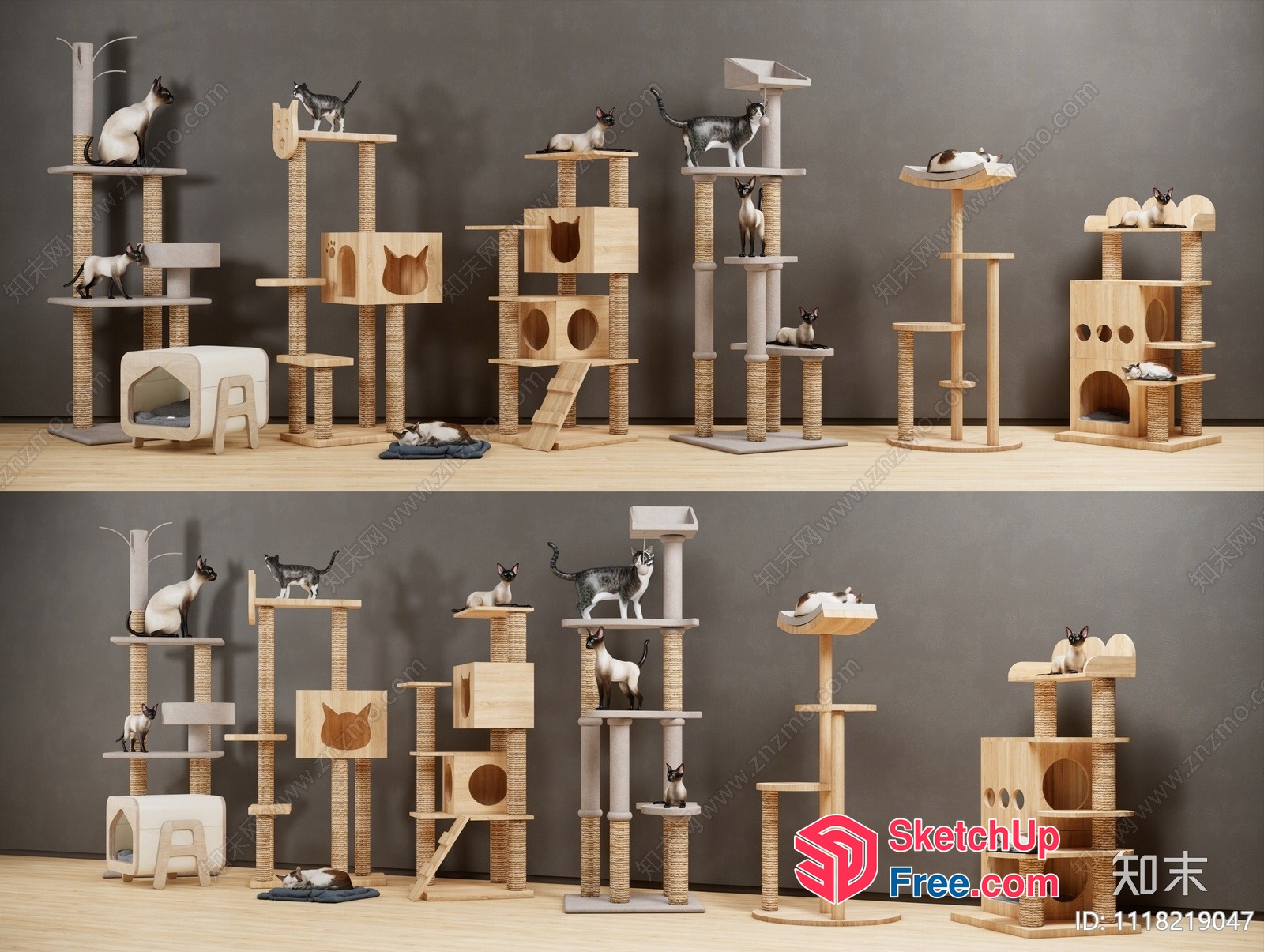 Cat Tree Furniture Collection 3D SketchUp File
