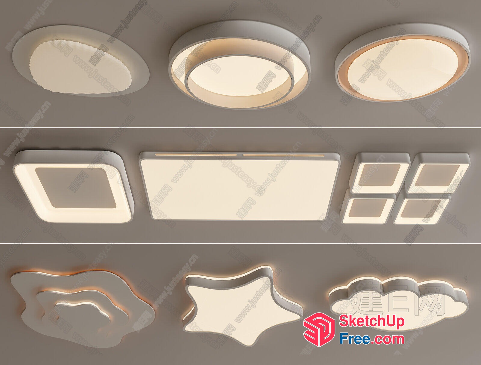 Modern Ceiling Lighting Fixtures 3D SketchUp File