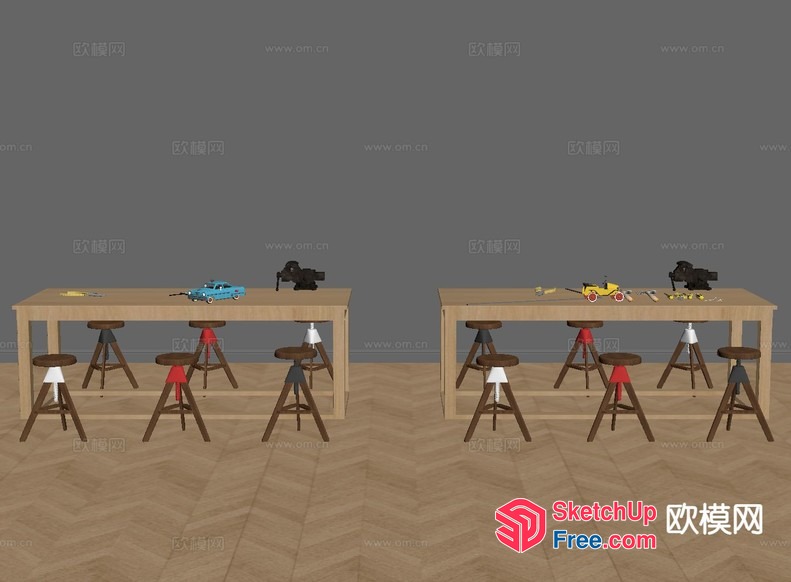 Simple Modern Classroom Interior 3D SketchUp File