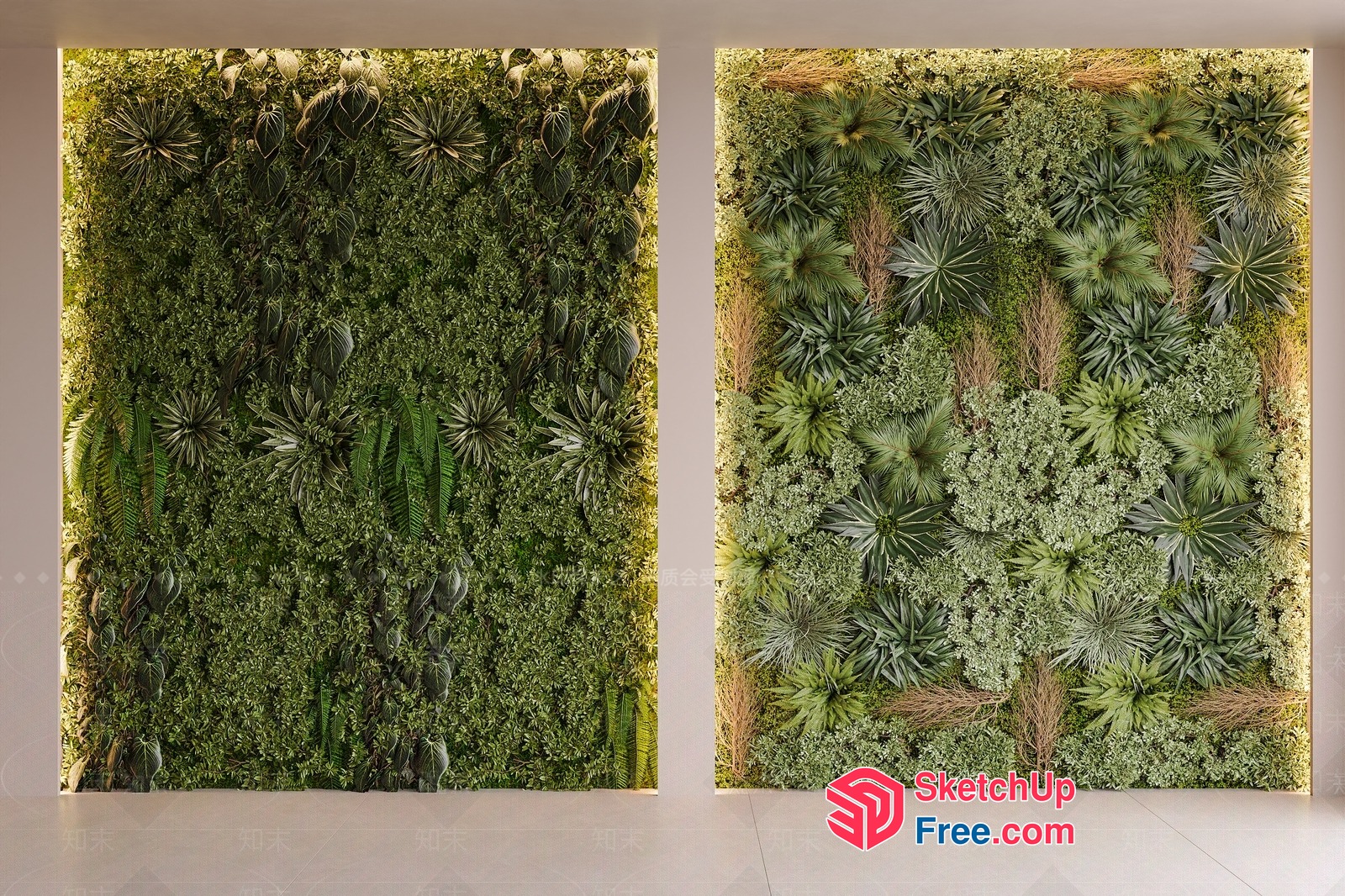 Lush Greenery Wall Decor 3D SketchUp File