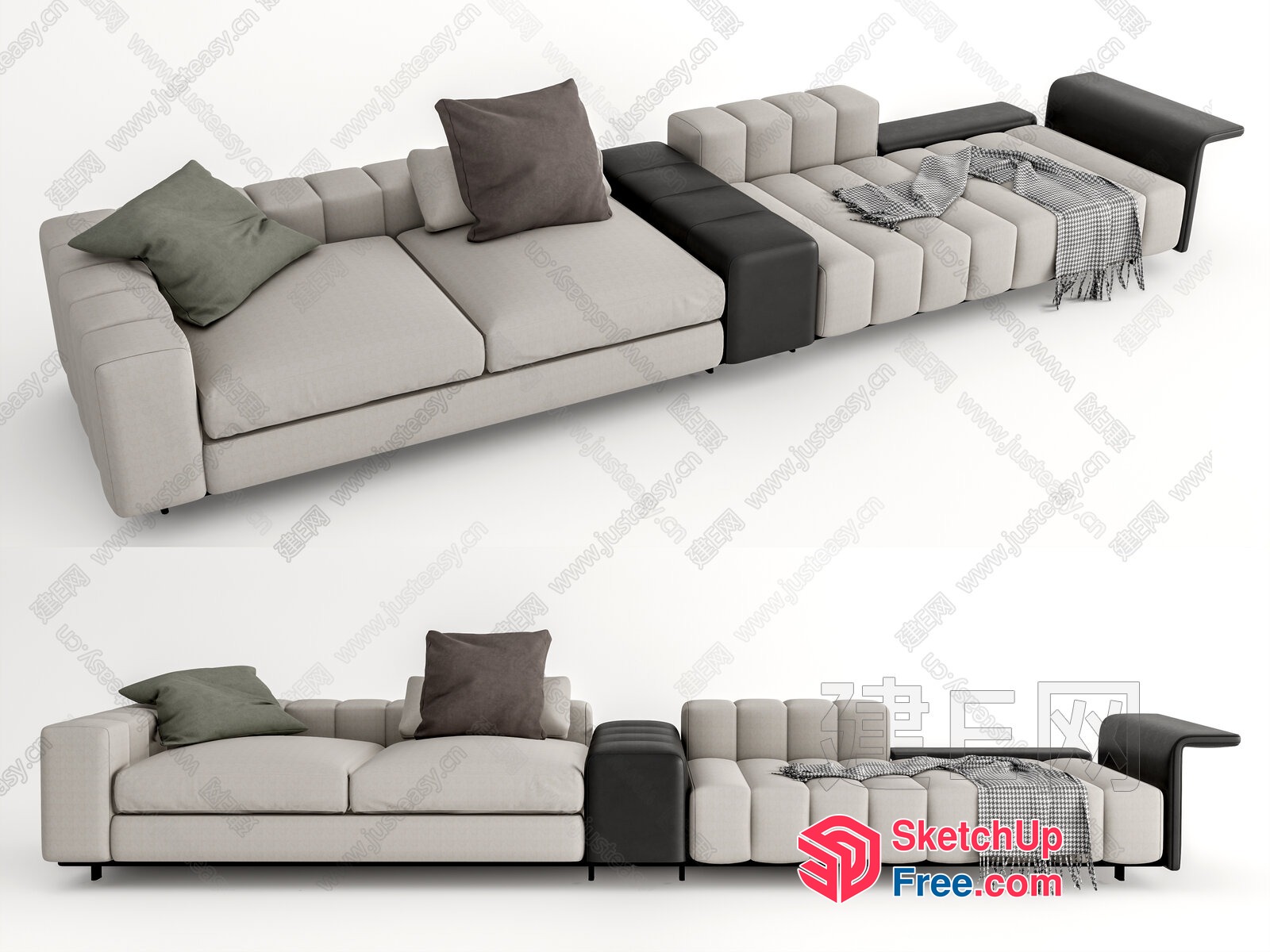 Modern Minimalist Sofa Set 3D SketchUp File