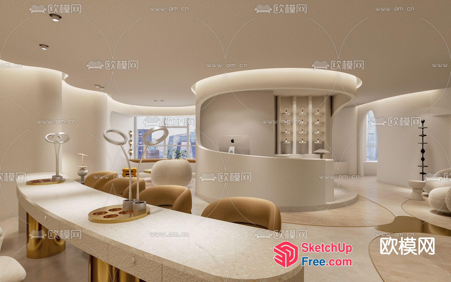 Elegant Minimalist Interior Design 3D SketchUp File