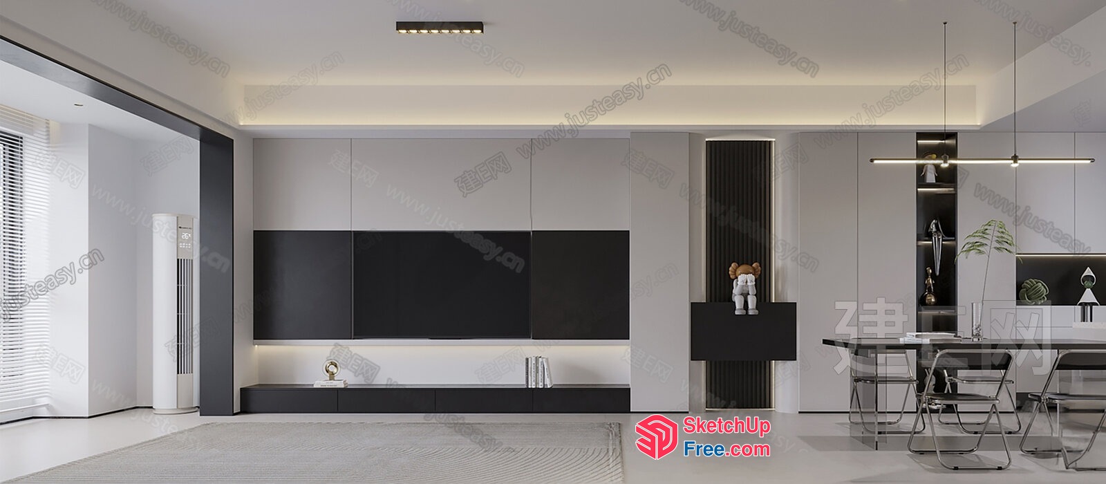 Modern Minimalist Interior Design 3D SketchUp File