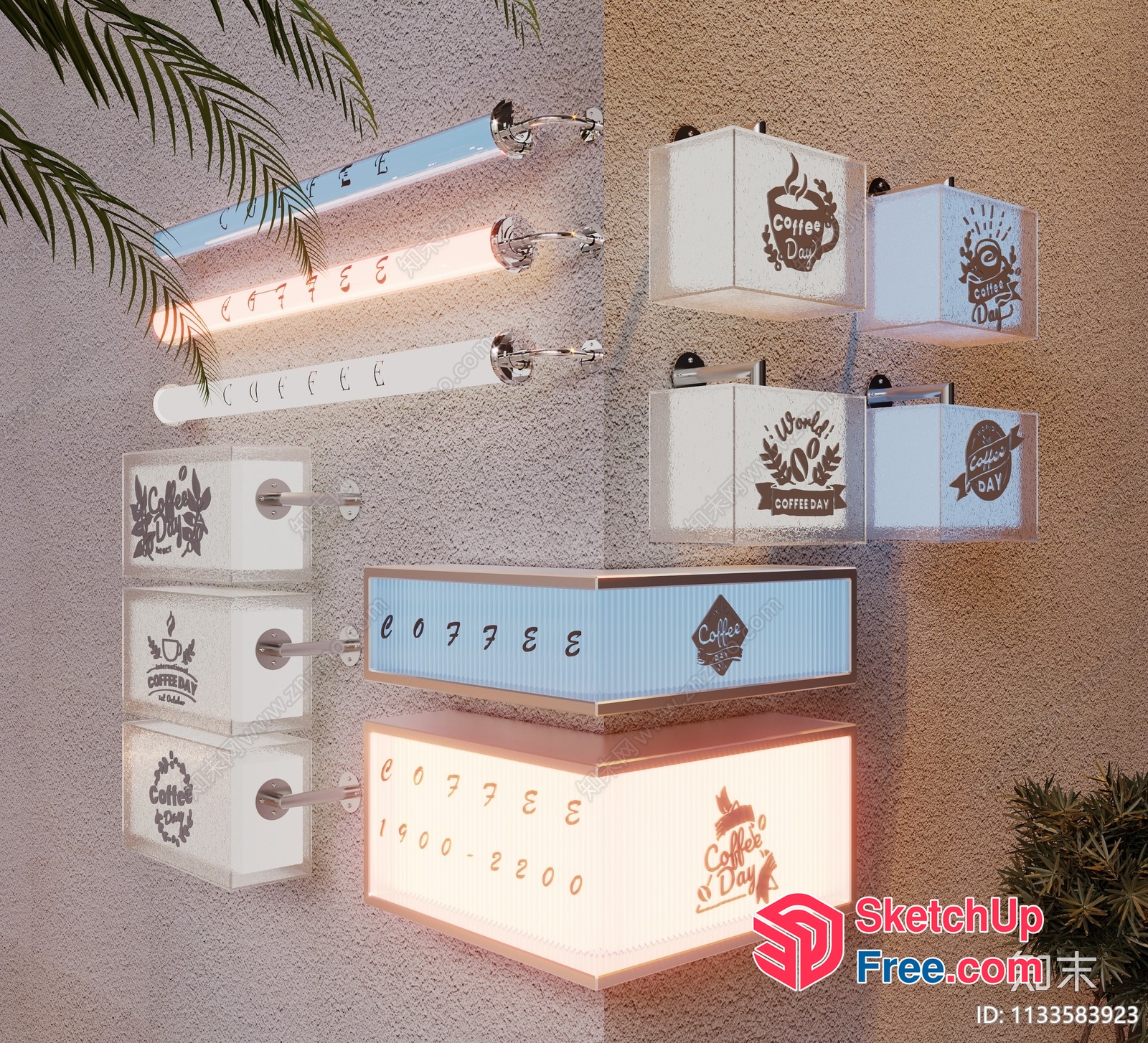 Coffee Shop Interior Lighting 3D SketchUp File