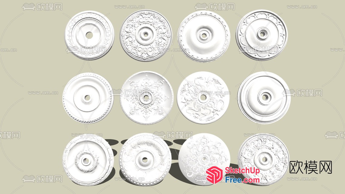 Ornate Ceiling Details 3D SketchUp File