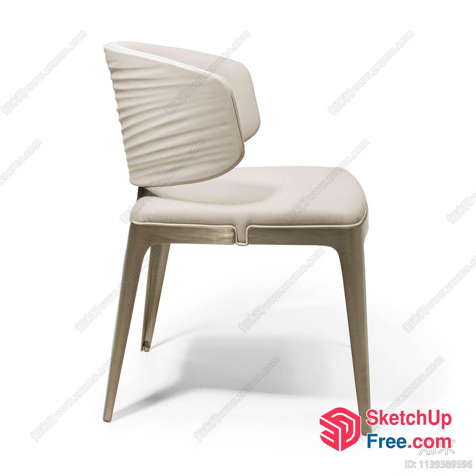 Modern Minimalist Creamy Style Chair 3D SketchUp File