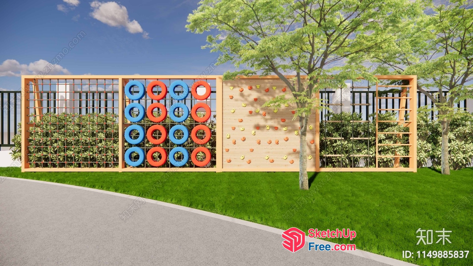 Outdoor Playground Equipment 3D SketchUp File