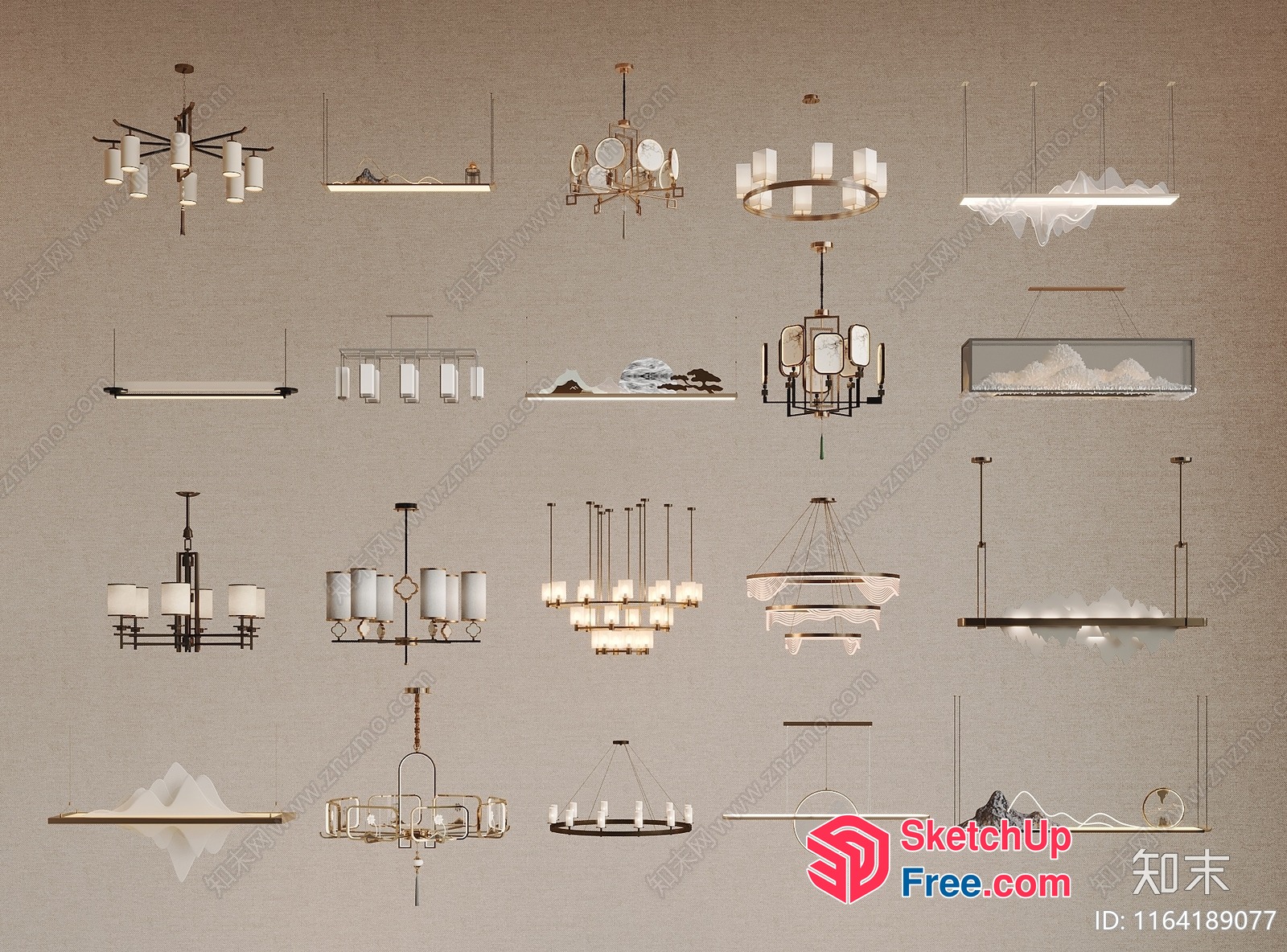 Modern Lighting Fixtures For Various Rooms 3D SketchUp File