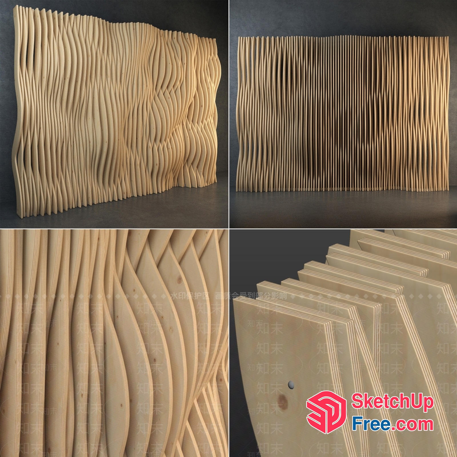 Intricate Wood Carving Patterns 3D SketchUp File