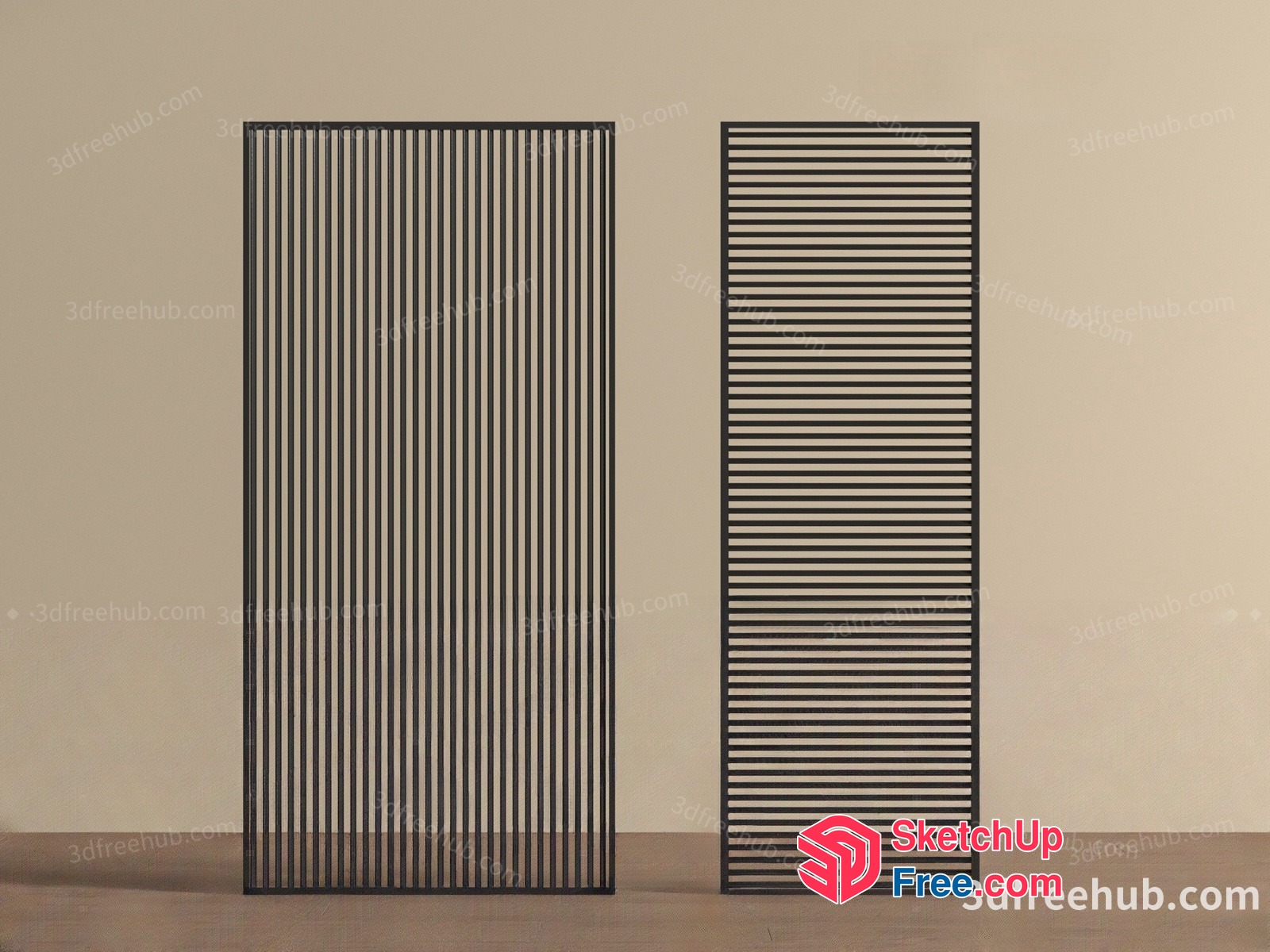 Partition Screen Designs For Interior Spaces 3D SketchUp File